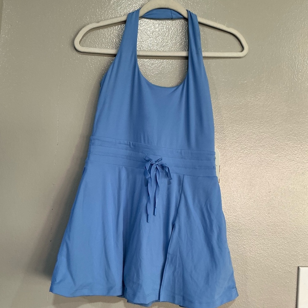 NWT BLOGILATES Women’s Game Set Match Halter Active  Dress.    Blue S - Picture 5 of 13